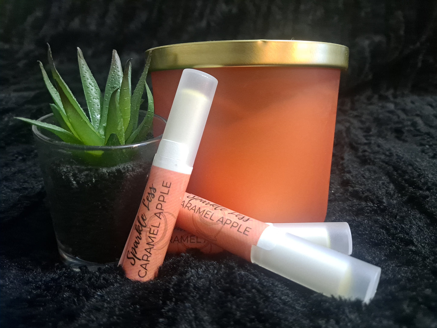 Sparkle Less Caramel Apple lip balm 