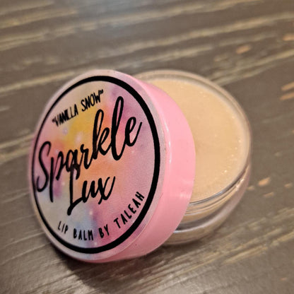 Sparkle Lux Lip Balm By Taleah Vanilla Snow Mint & Vanilla close up image